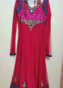 Megenta Color Anarkali Long Kurti