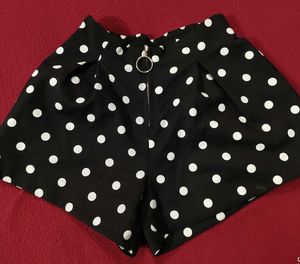 Chic Polka Dot High-Waisted Shorts