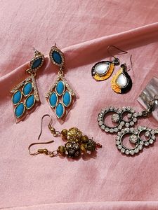 4 Earrings Combo