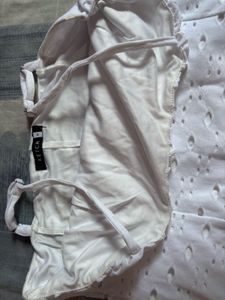 Chic White Eyelet Mini Dress🎀(not wore once)