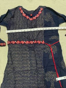 Beautiful Blue Tree Print Kurta