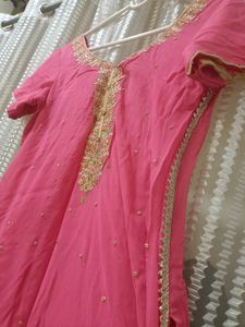 Suit With Flaired plazo N Dupatta