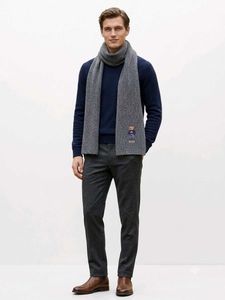 Grey knitted Polo Bear muffler