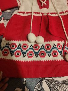 Red &amp; White Knit Dress