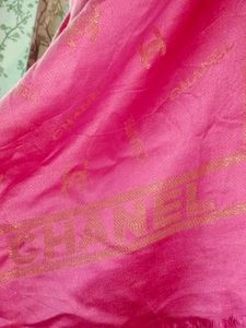 Aunthetic Chanel pink n gold scarf