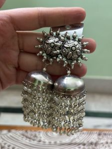 Oxidized Dangle Earrings - set of 4 earri