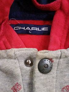 Baby Gap Hoodie - Red &amp; Gray