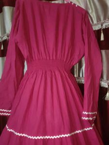 Elegant Fushia Tiered Gown