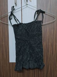 Smocked Sparkle Crop Top