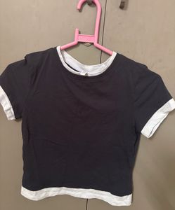 Navy Blue Layered T-Shirt