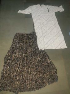 White Bandhani Print Kurta