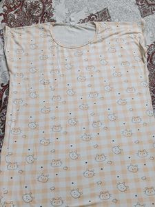 Cute Cat Print Nightgown
