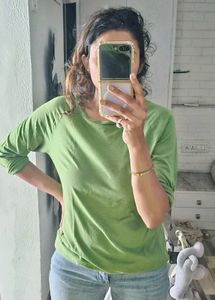 Olive Green 3/4 Sleeve Tee