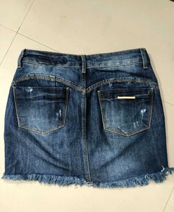 Denim Mini Skirt Like New Condition Size 28-30