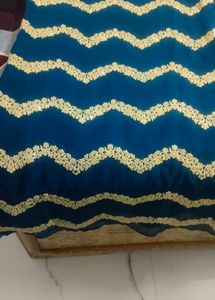 Stunning Teal shut with Golden Embroidery