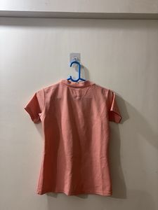 Peach Crew Neck T-Shirt
