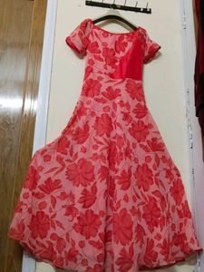 Red Flare Party Wear Dress ||