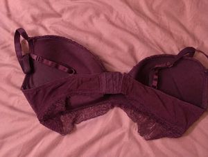Padded Maroon Lace Bra