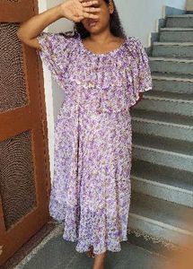 Chic Floral Print Midi Dress 😚🤌✨🪷😎