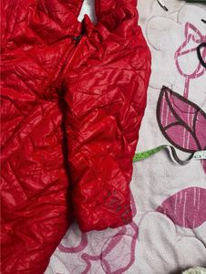 Cozy Red Baby Snowsuit waterproof
