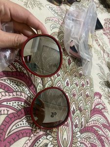 Chic Round Red Frame Sunglasses