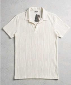 Men's Textured Polo T-Shirt