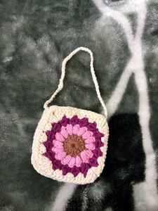 Handmade Crochet Granny Square earpods pouch