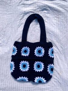 Boho Crochet Tote Bag