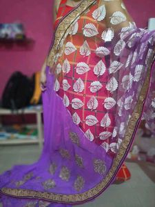 flawless lavender saree