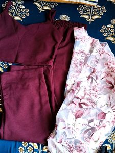 Chic Floral Print Sheer Kimono Jumpsuit