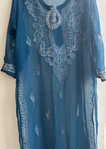 Lakhnavi Chikankari Hand Embroidered Kurti
