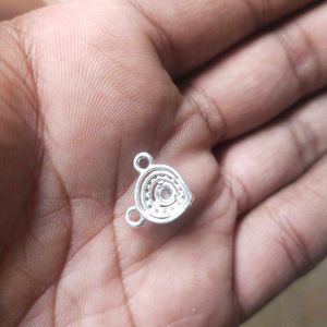 Pure Silver heart charm CZ pandent/mangalsutra