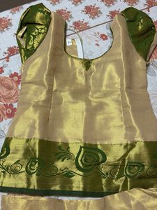 Girls' Traditional Pattu Pavadai Set