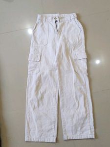 Cream Cargo Pants