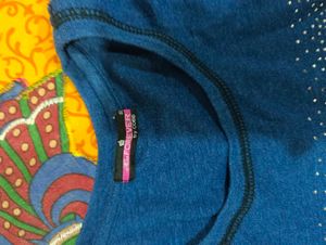 3 Blue Sparkle Graphic T-Shirt of forever