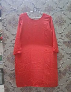 Red Embroidered Kurta dupatta of 2