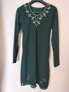 Elegant Green Embellished Kurta