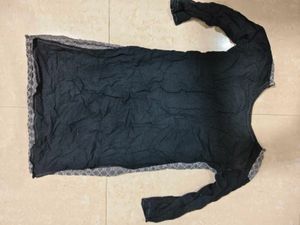 Stylish chikankari Grey &amp; Black Kurta