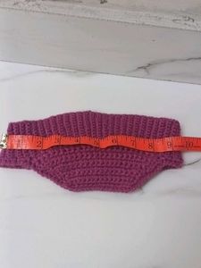Handmade Purple Crochet Visor Hat