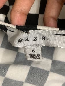 Checkerboard Halter Neck Crop Top