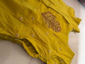 Yellow Anarkali Gown with Embellishments