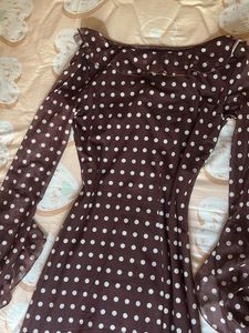 Pinteresty Polka Dot Maxi Dress