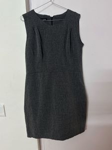 Gray Sleeveless Mini Dress