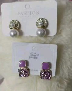 pack of 2 Sparkling Earring Set