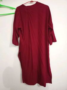 Red Embroidered Kurta set