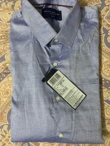 Peter England Men's Blue Shirt XL