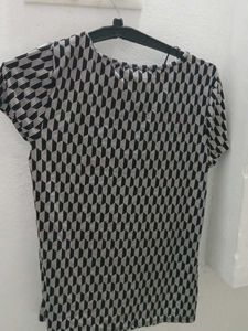 Black and white top.