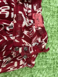 Boho Red &amp; White Pattern skirt/pant