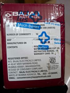 Bajaj Steam Iron