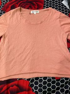 Cute Coral Cropped T-Shirt